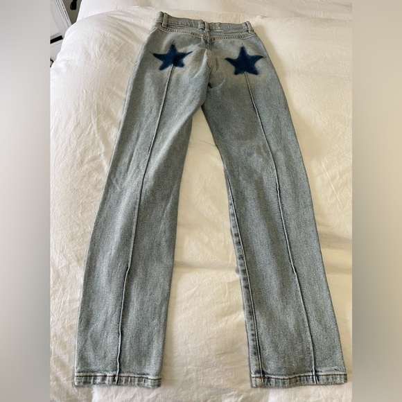 Revice Uptown Rising Star Distressed Light Wash High Rise Mom Jeans SZ 24 - Picture 2 of 11